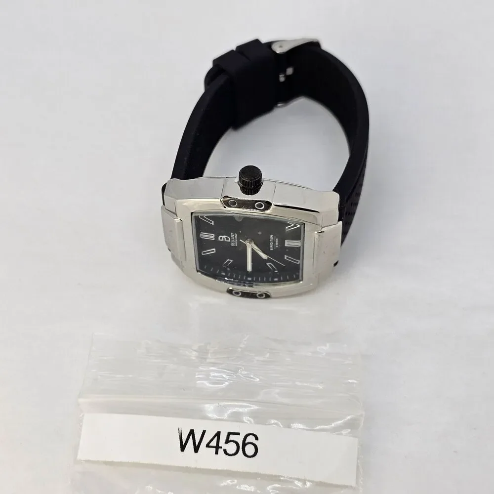 Bellany Expedition Men's Watch 41MM Black Dial Black‎ Plastic Bands New Battery